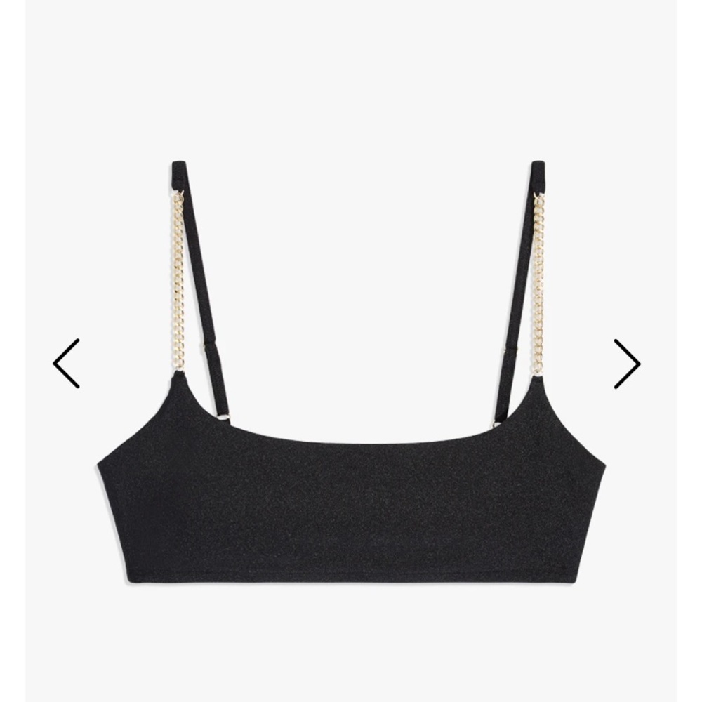 WeWoreWhat Chain Metallic Bra Top